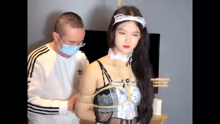 xiao素素 素素性感白丝女仆的捆绑tj（上集） Preview 4