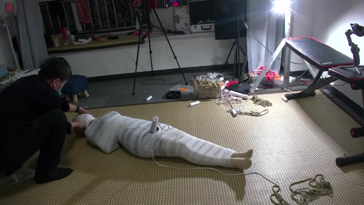 绳之韵 小九妹捆绑+固定棒+白色木乃伊全包、弃置恐吓，突然的真实哭泣 Preview 4