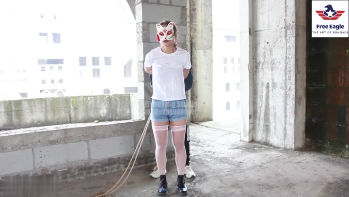 自由鹰束艺 学生素人长腿粉丝袜捆绑挣扎拘束！ Preview 1