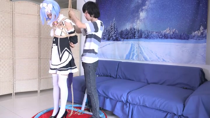 [网友原创] cosplay剧情_女仆蕾姆 给可爱的小女仆带上项圈和口球 Preview 4