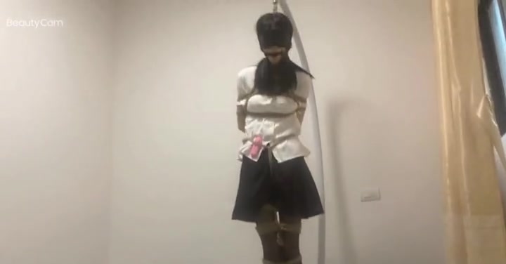 新月原创 水手服黑丝少女红豆 蒙眼堵嘴吊绑TD忍耐 Preview 3