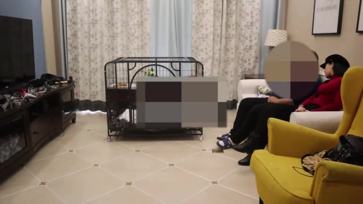 夜未央 我的私人奴隶女仆（上集） 黑丝女仆装 手铐脚镣 服伺主人 绳艺捆绑 鼻钩 铁笼囚禁 驷马放置 Preview 3