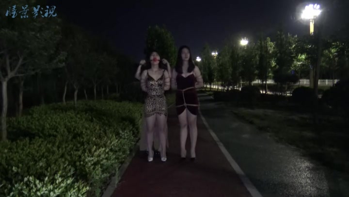 胜景影视 夜景马路捆绑女M玩耍 Preview 1