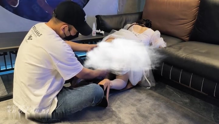 雨辰工作室 你的新娘我的奴 白丝 婚纱 粉高跟 K9 羞辱 打屁股 强高 Preview 2