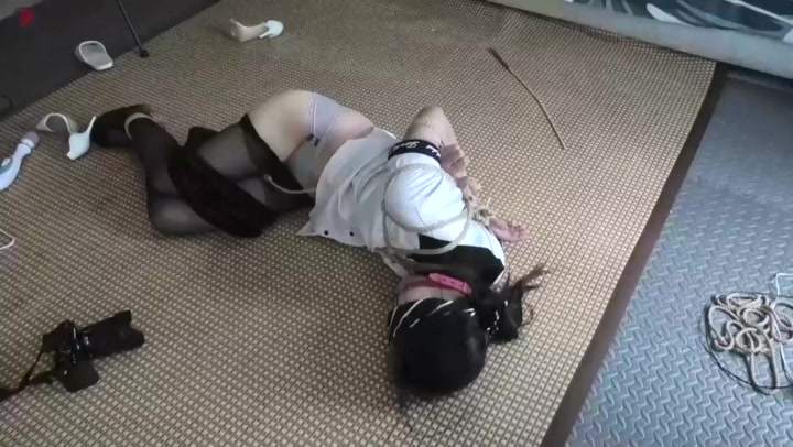 绳之韵 黑丝小女仆菲菲三拍（第二集）极限后高手、绑拇指、地板蛇缚 Preview 2