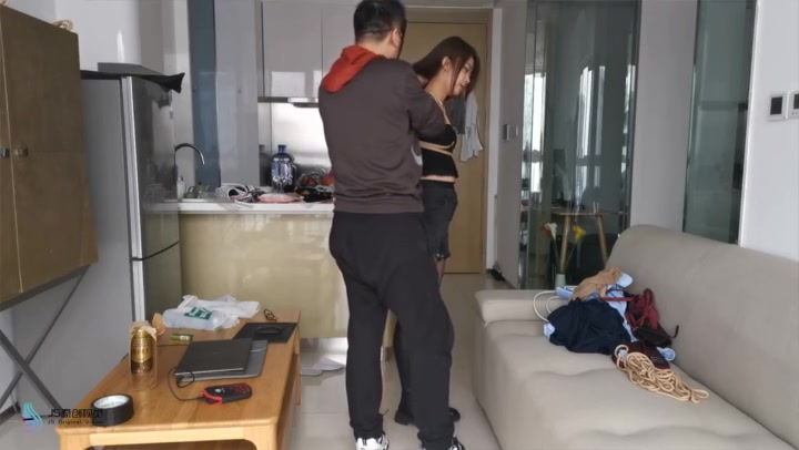 JS原创 黑丝过膝长靴 全身密集捆绑 DD刺激呻吟！瑾萱 Preview 1