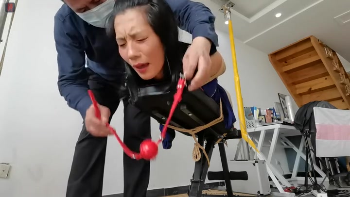 绳之韵 超怕痒人妻群演阿莲试镜（上集）蓝裙、肉丝、细高，驷马股绳、TK,大号口球测试，驷马口水收集 Preview 3