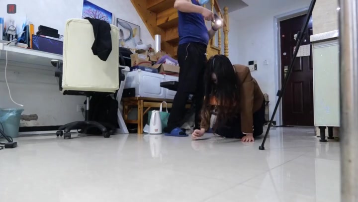 绳之韵 可儿黑丝JK少女犬属性训练课之最美搬运工（上集） Preview 2