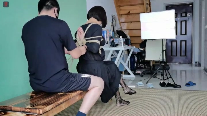绳之韵 人妻女奴新人素素试镜（上集）性感网袜，后手观音，口球口水收集，驷马TJ Preview 3