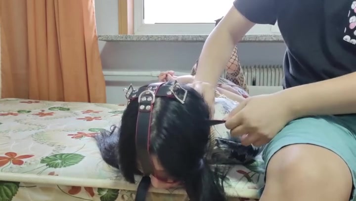 玩奴原创 诺诺的网袜驷马放置崩溃，边流口水边TK，言语调戏，这个美女有点皮！ Preview 2